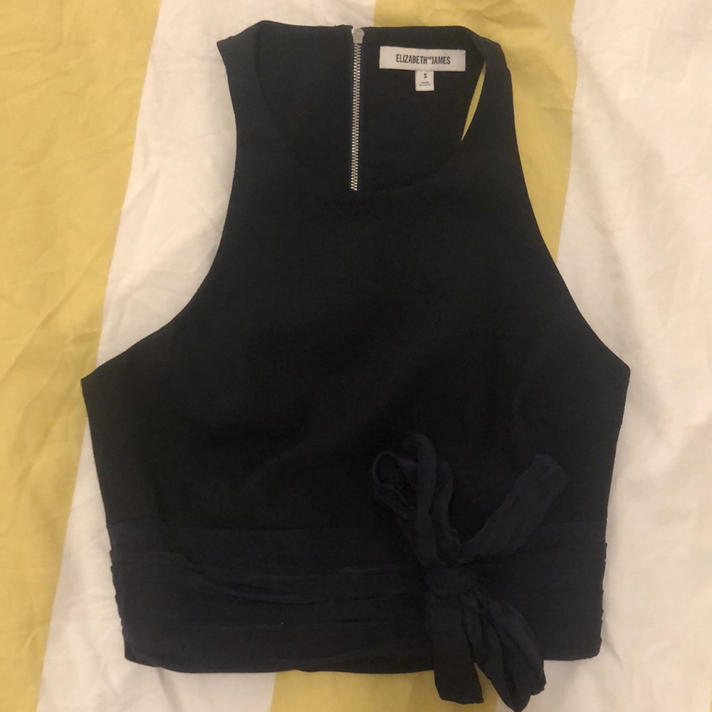 Elizabeth and James sleeveless crop-top